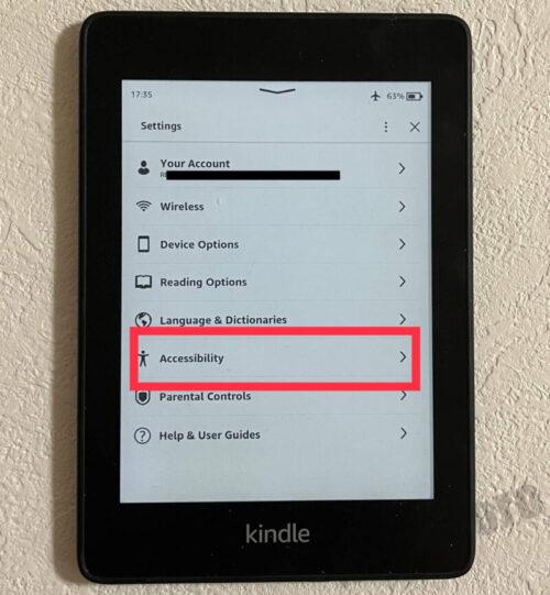 kindleの英語読み上げ設定１